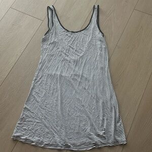 Striped dress with scoop back
